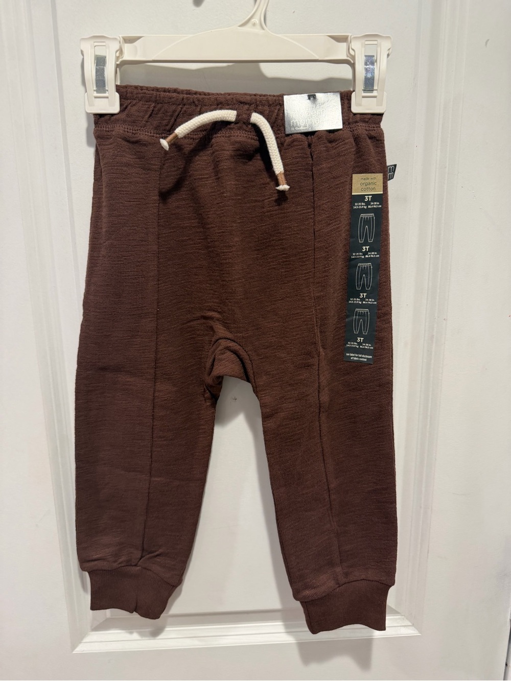 Modern Moments by Gerber Toddler Drawstring Jogger Pants - Brown 3T NWT